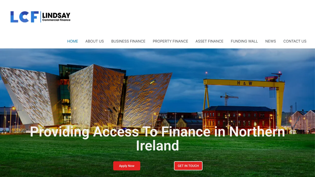 Lindsay Commercial Finance website preview