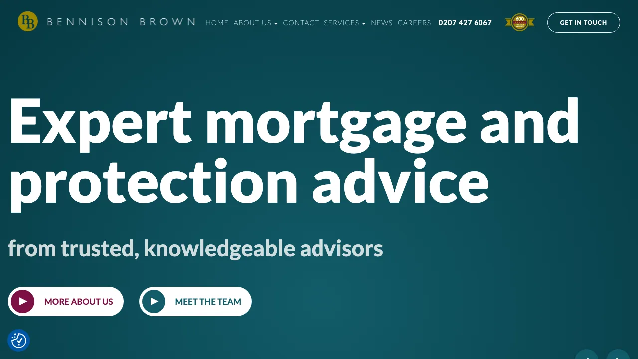 Bennison Brown Mortgages website preview