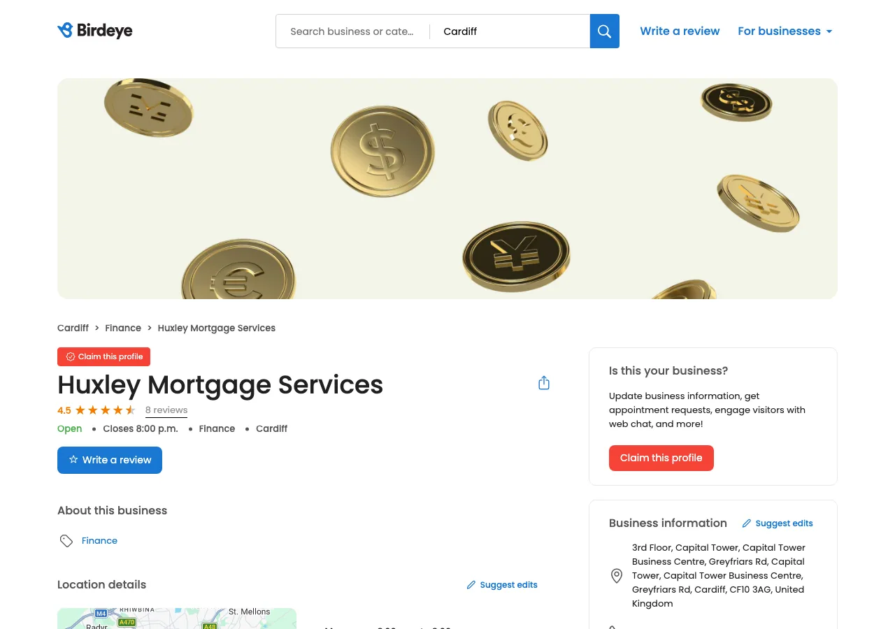Huxley Mortgage Services website preview