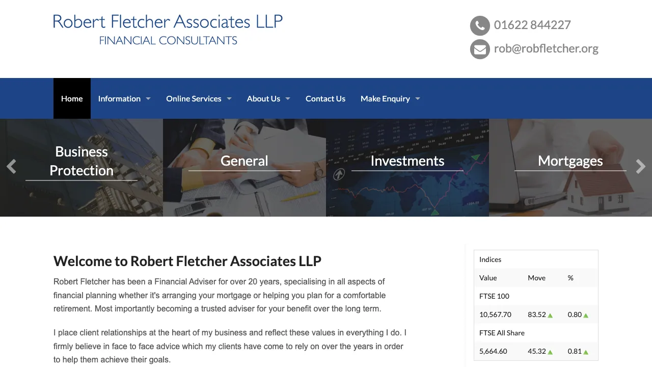 Robert Fletcher Associates LLP website preview