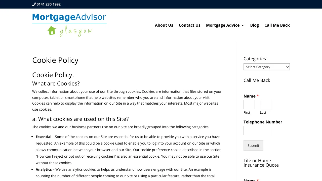 Mortgage Advisor Glasgow website preview