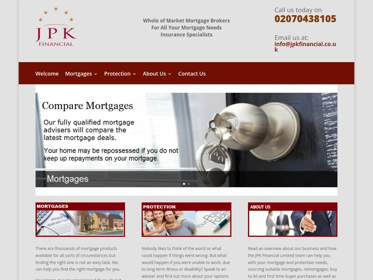 JPK Financial website preview