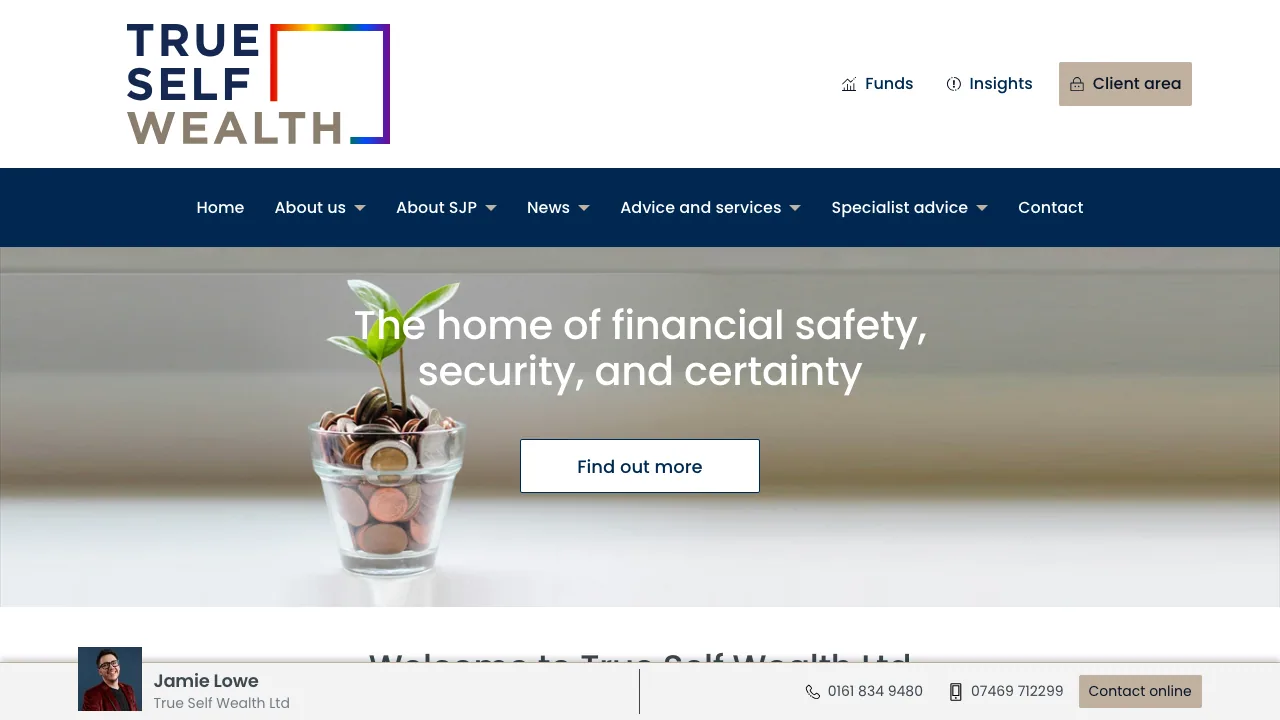 True Self Wealth Ltd website preview