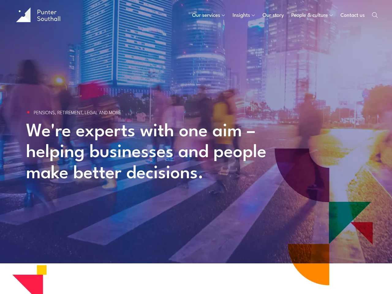 Punter Southall Group website preview