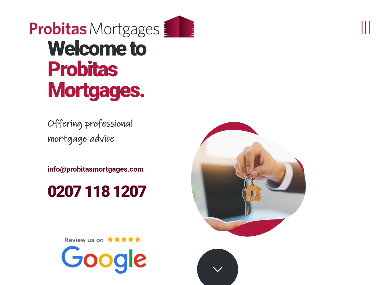 Probitas Mortgages website preview