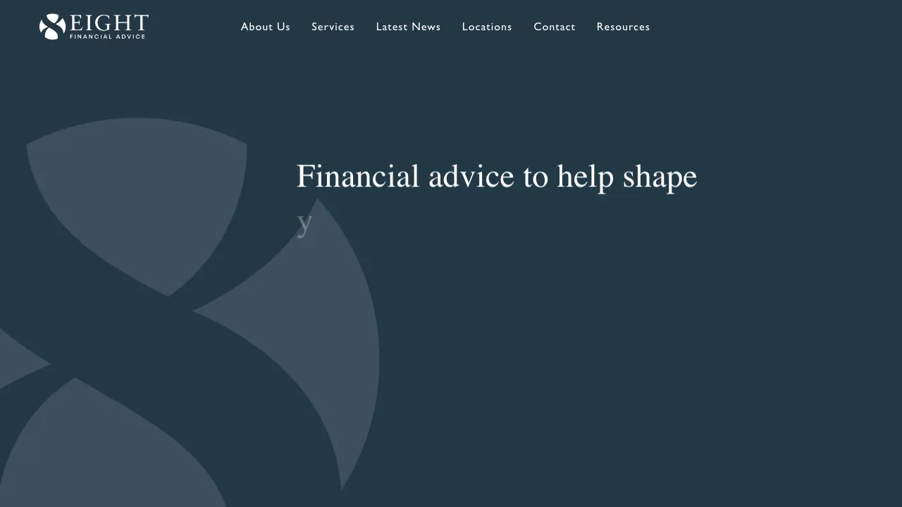Eight Financial Advice website preview