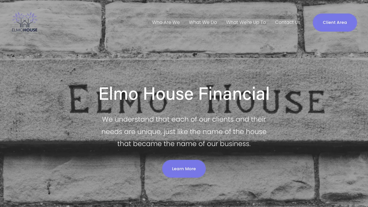 Elmo House Financial website preview