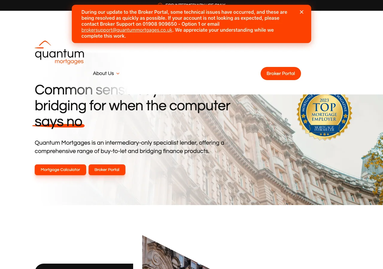Quantum website preview
