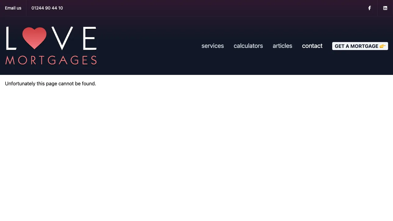 Love Mortgages Chester website preview