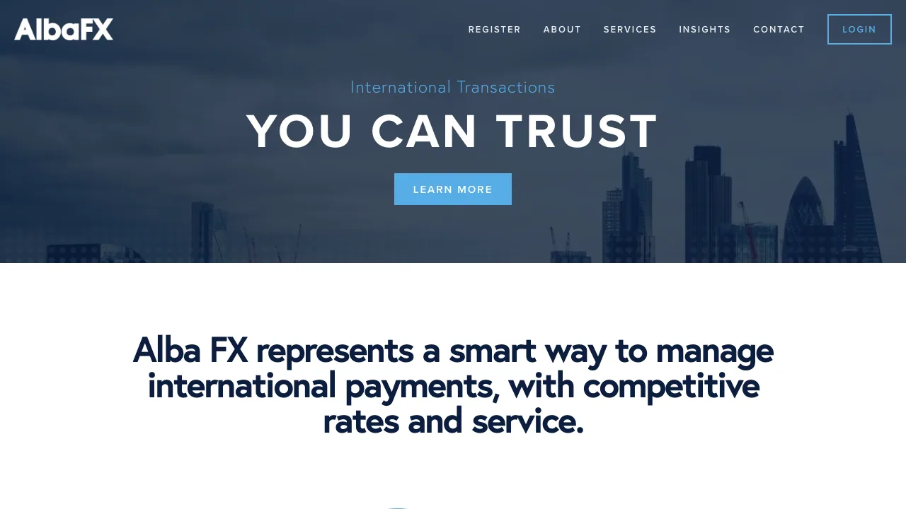 AlbaFX website preview