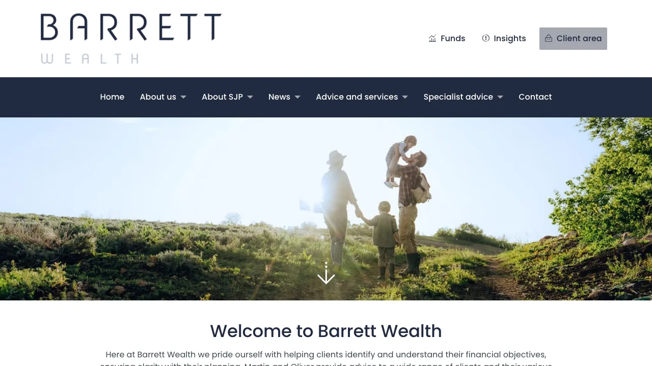 Barrett Wealth website preview
