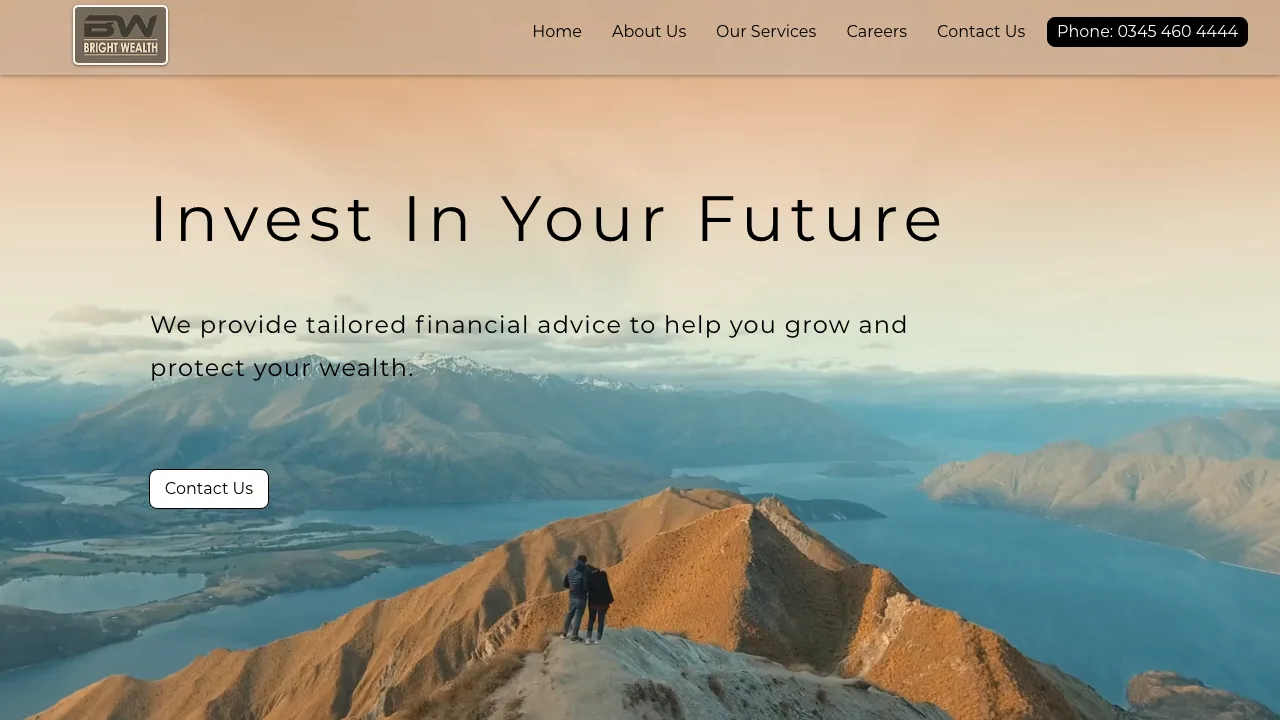 Bright Wealth website preview