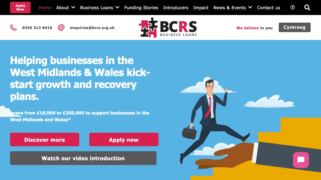 BCRS Business Loans website preview