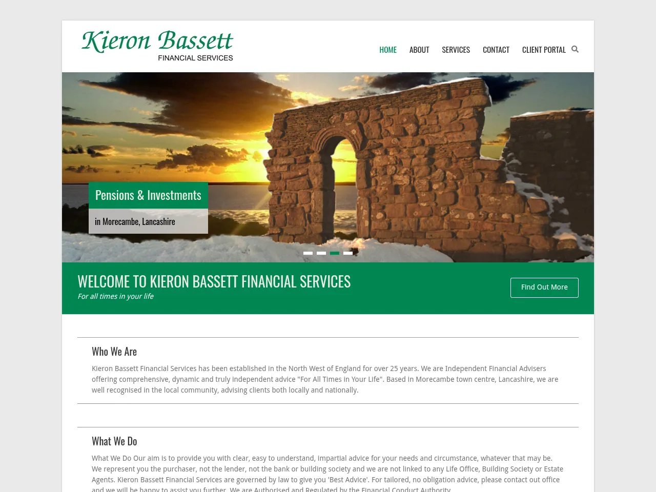 Kieron Bassett Financial Services website preview