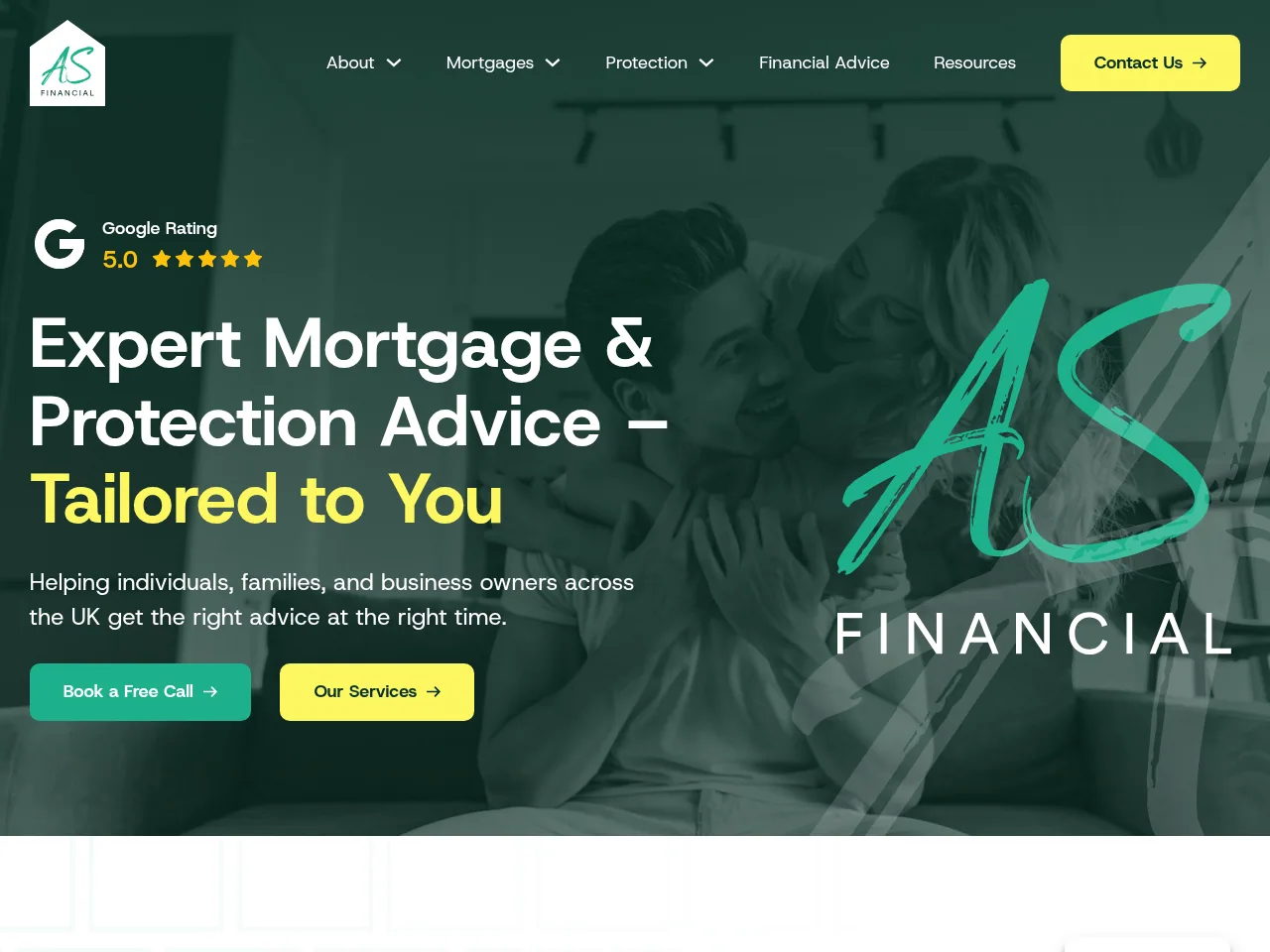 AS Financial website preview