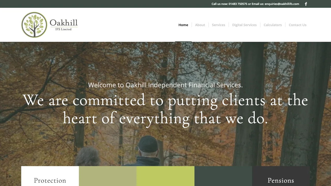 Oakhill IFS Ltd website preview