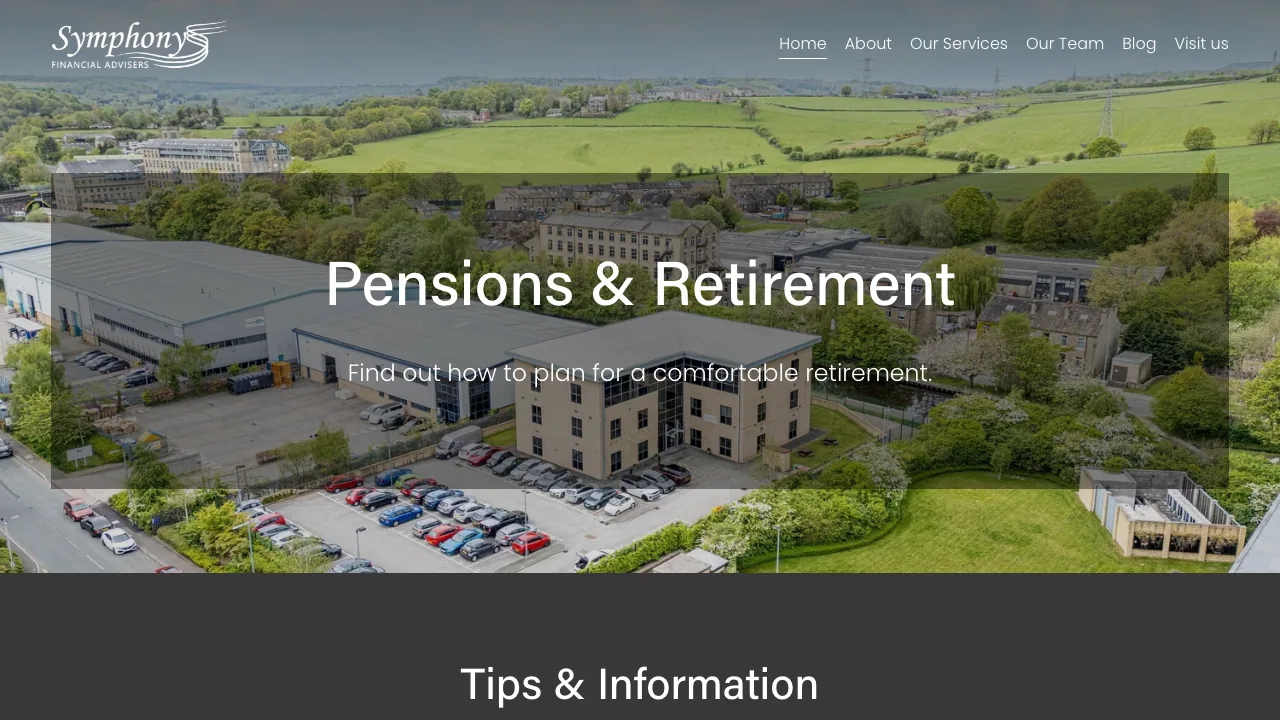 Symphony Financial Advisers Ltd website preview