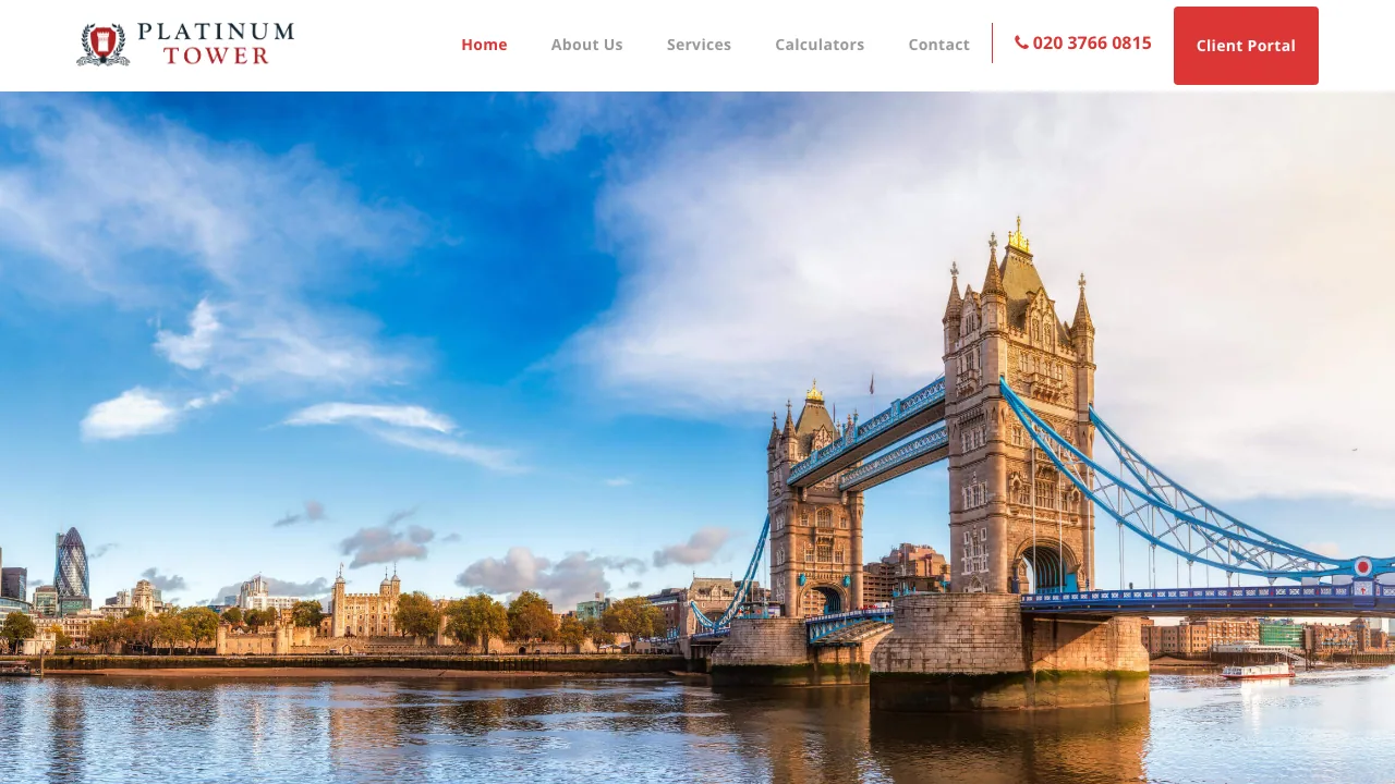 Platinum Tower website preview