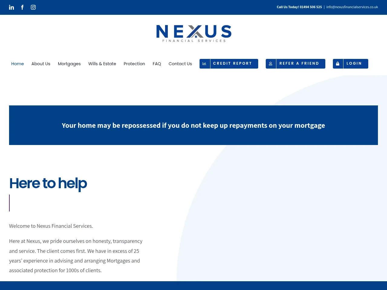 Nexus Financial Services website preview