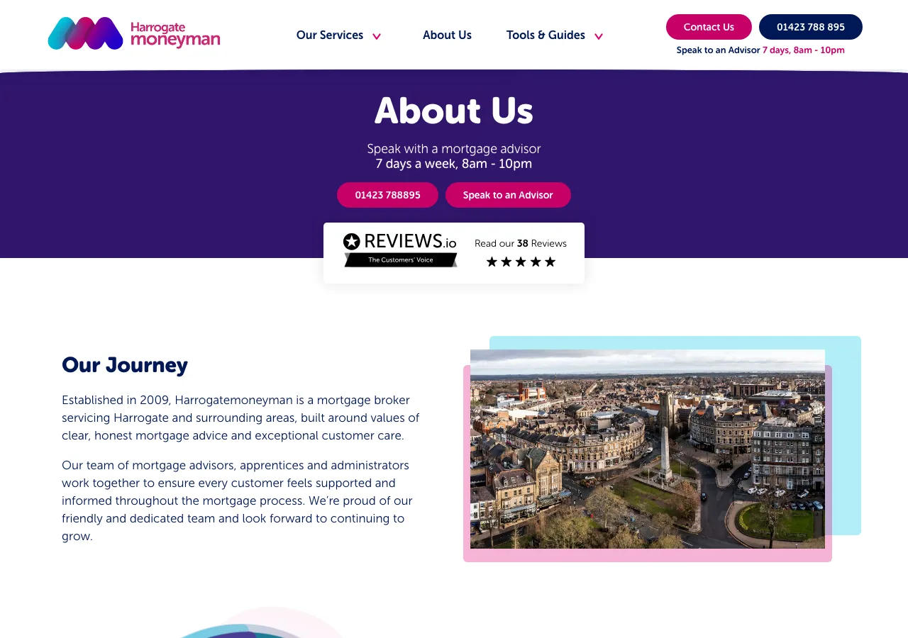 Mortgage Advisors In Harrogate website preview