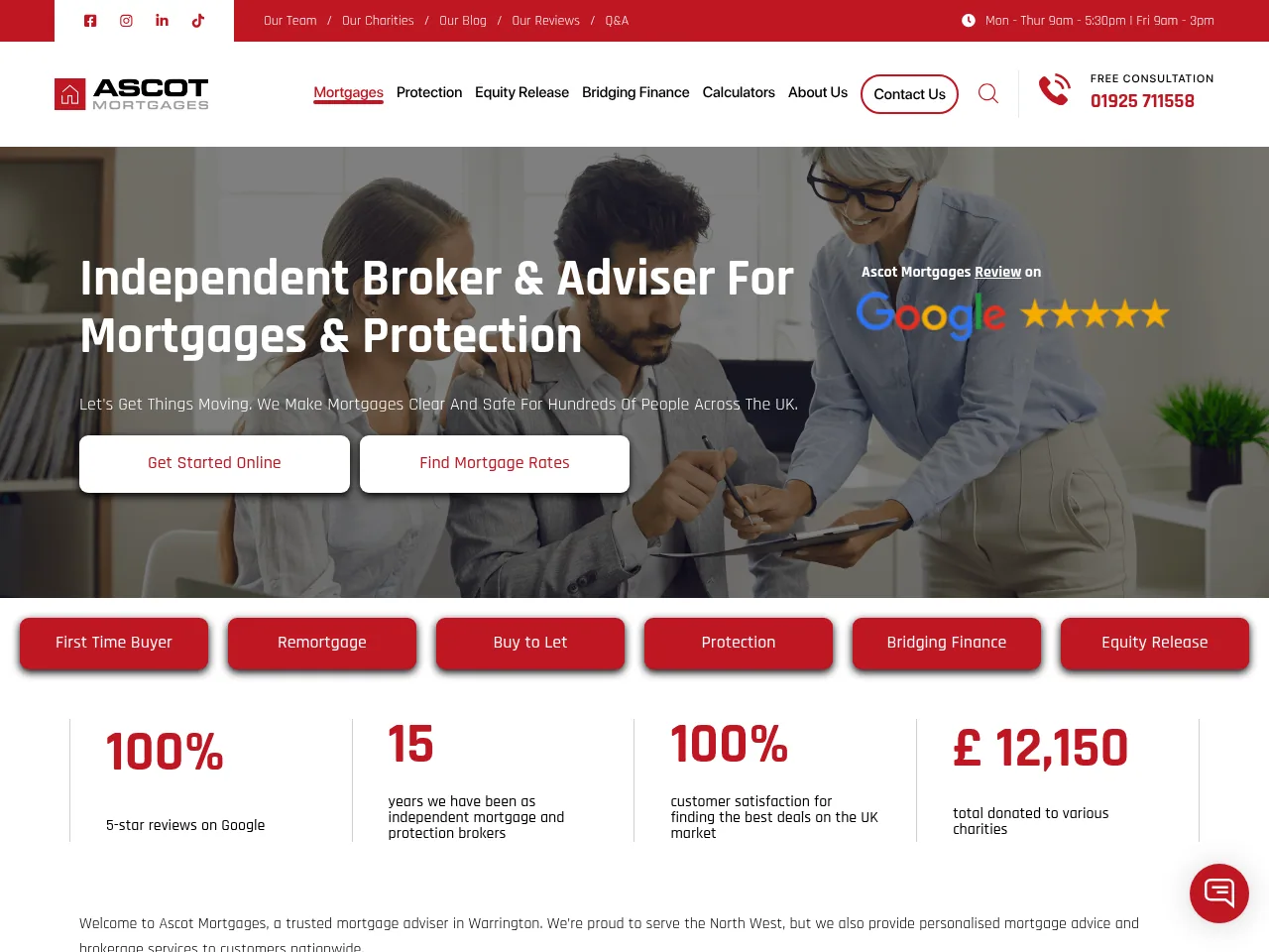 Ascot Mortgages website preview