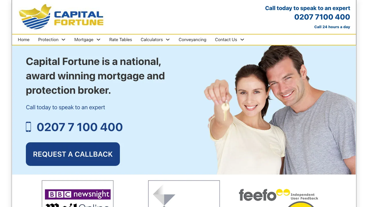 Capital Fortune website preview