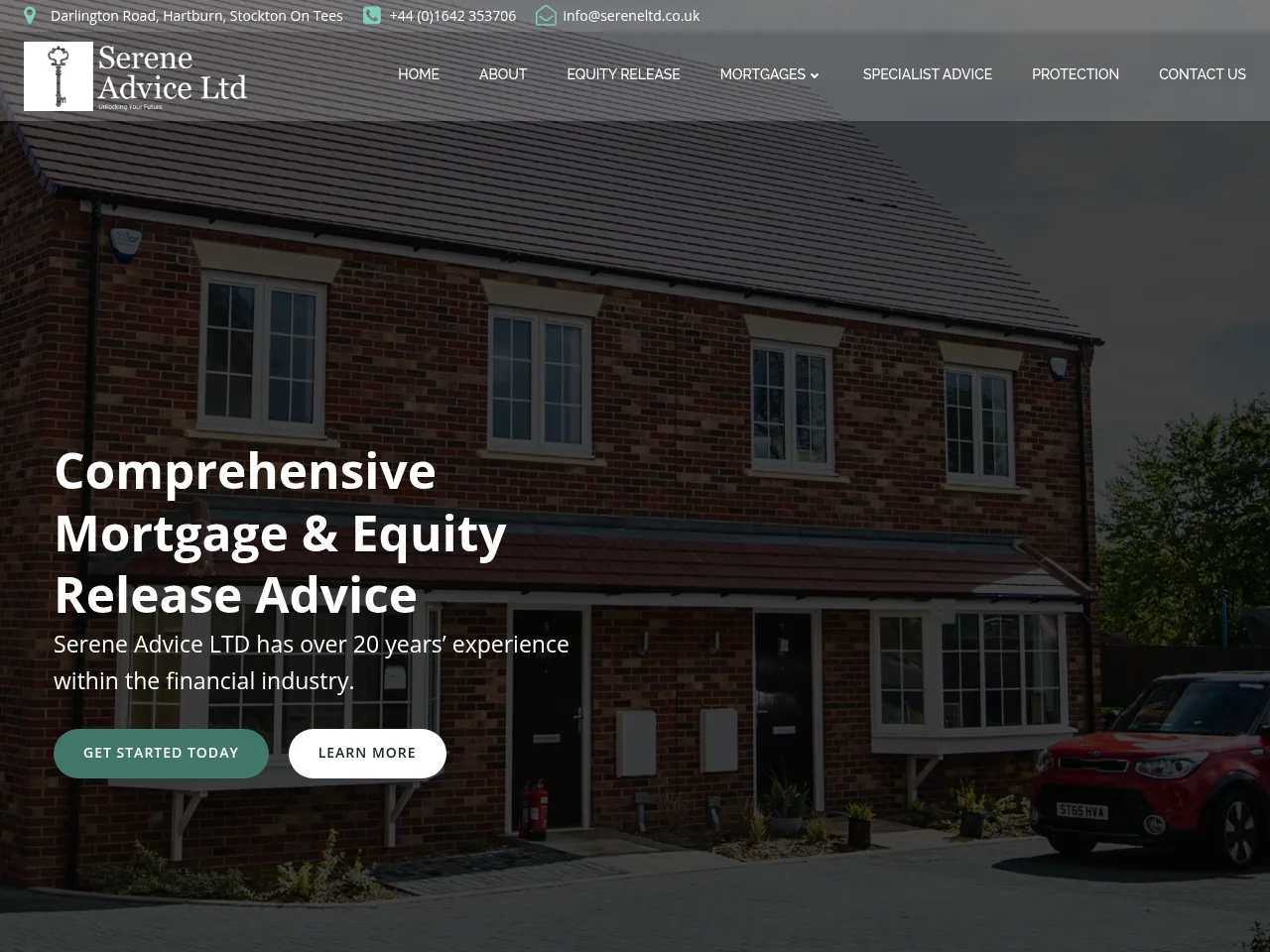 Serene Advice website preview