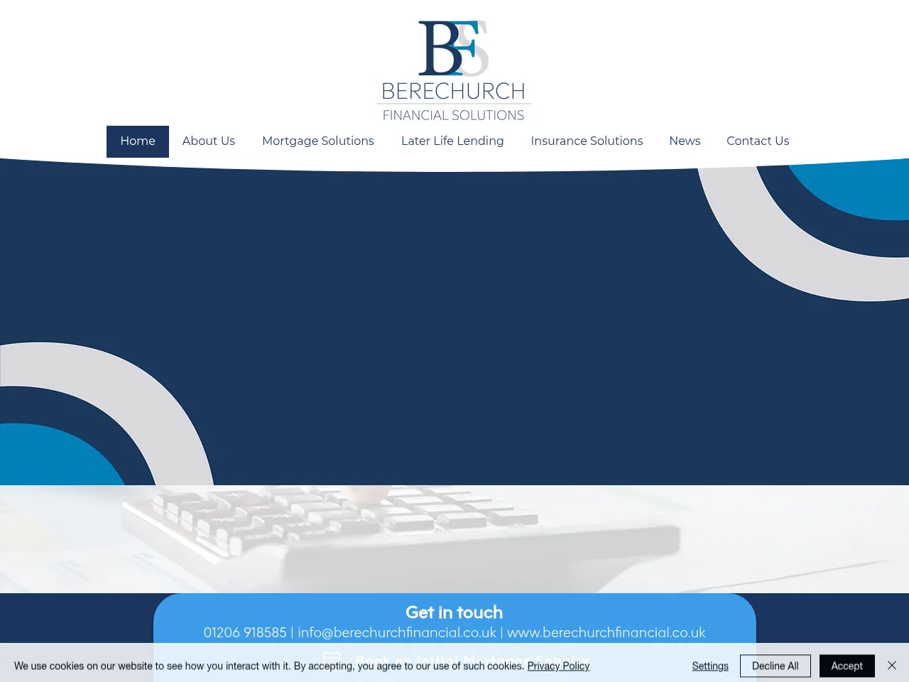 Berechurch Financial Solutions website preview