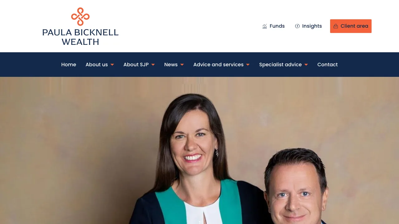 Paula Bicknell Wealth website preview