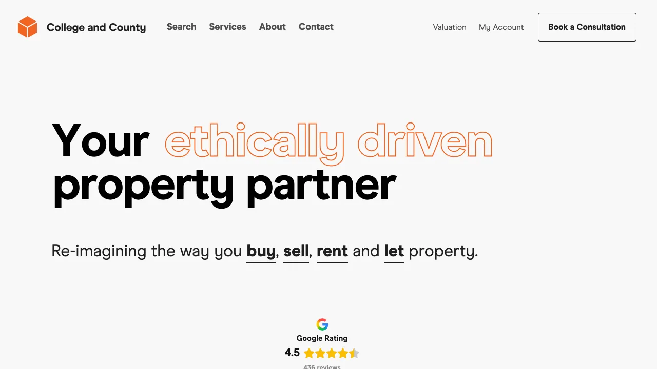 College and County - Oxford website preview
