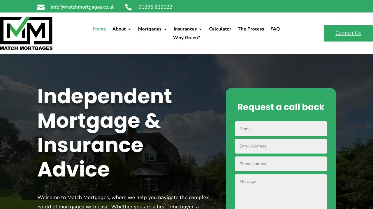 Match Mortgages Limited website preview