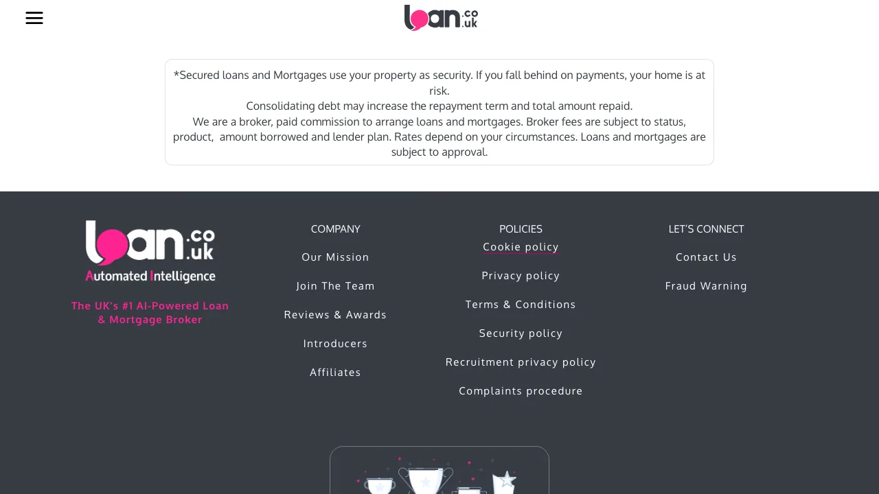 Loan.co.uk website preview