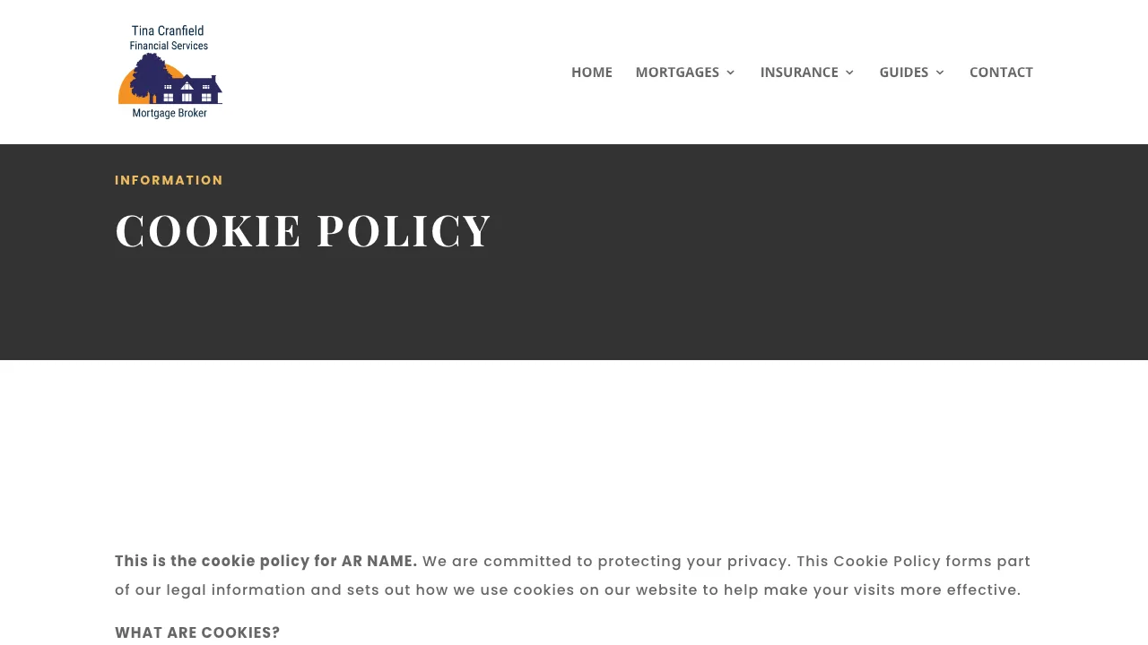 Tina Cranfield Financial Services website preview