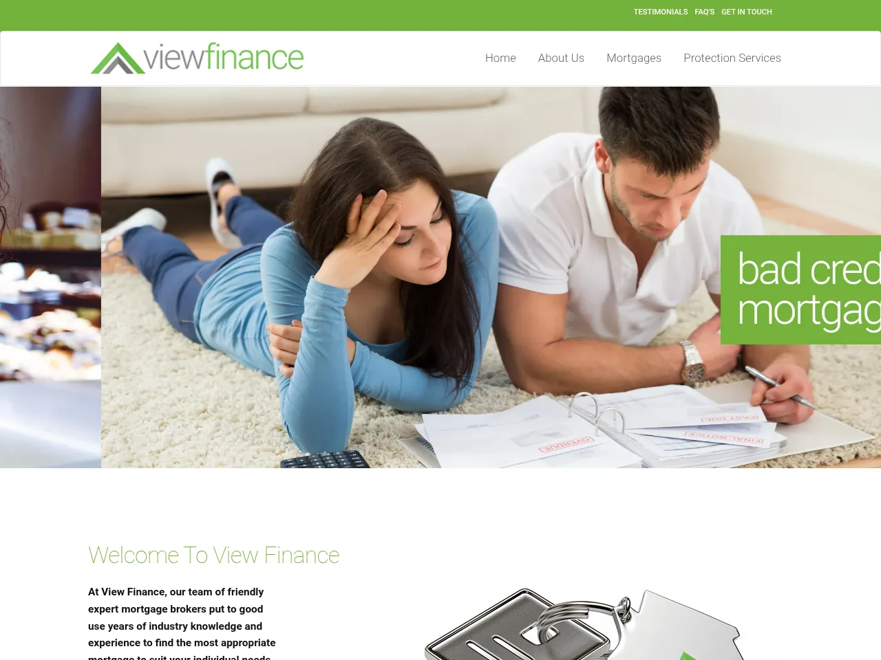 View Finance website preview