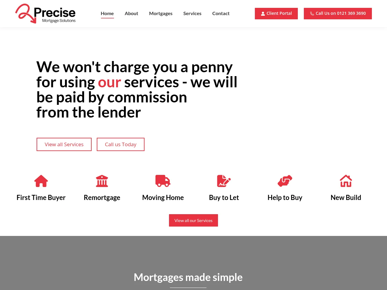 Precise Mortgage Solutions website preview