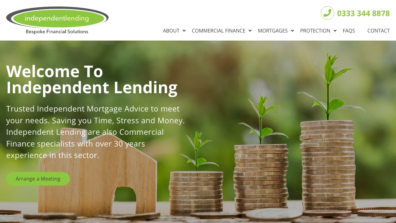 Independent Lending website preview