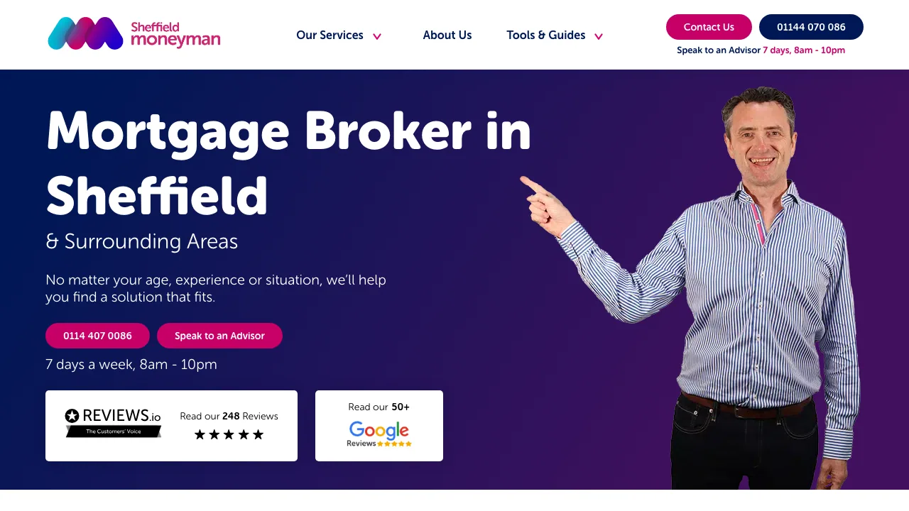 Sheffieldmoneyman website preview