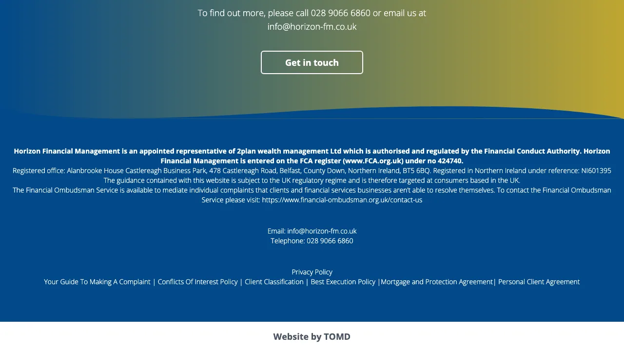 McAuley Financial website preview