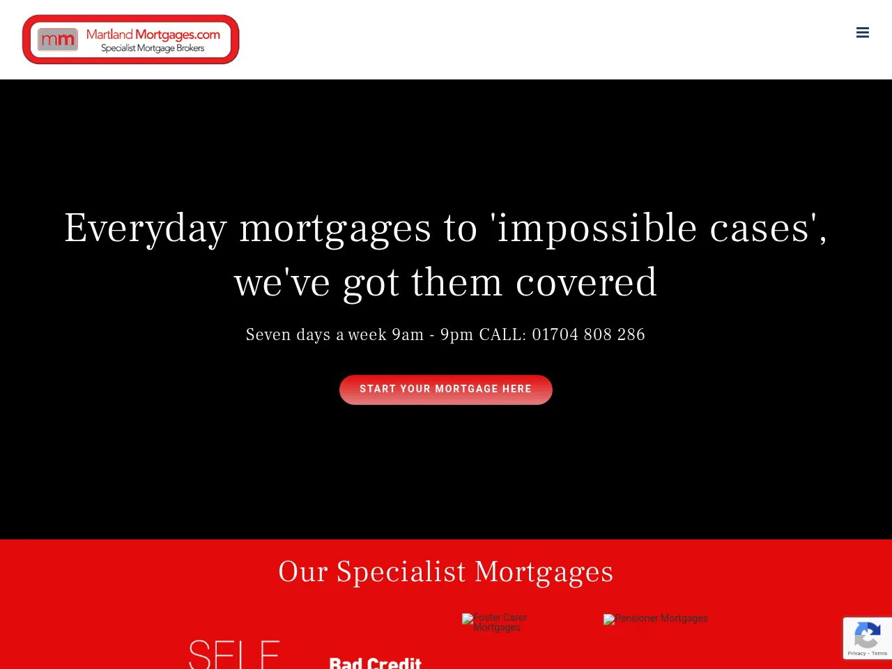 Martland Mortgages.com Limited website preview