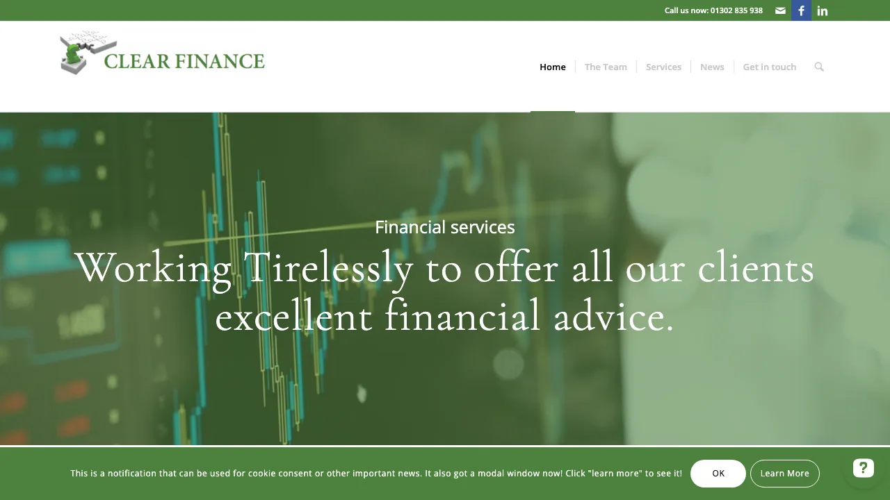 Clear Finance website preview