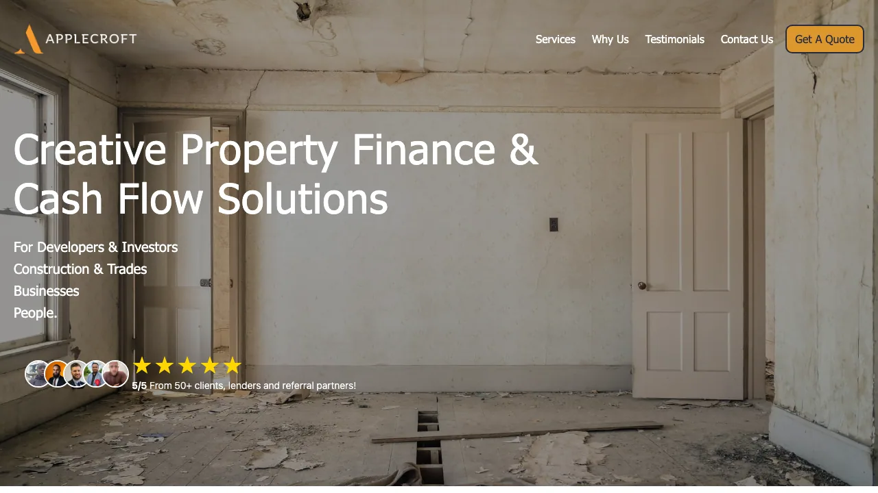 Applecroft Finance website preview