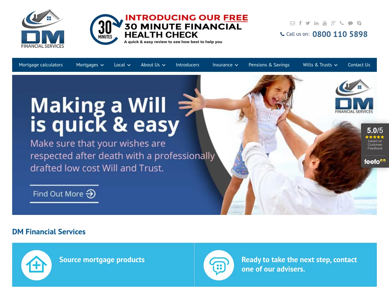 DM Financial Services website preview