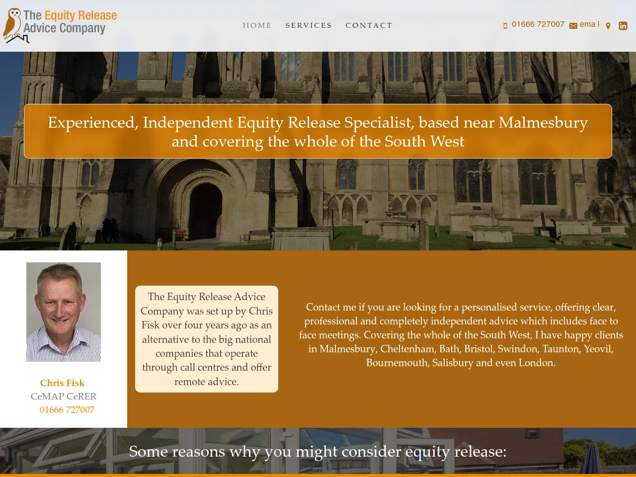 The Equity Release Advice Company website preview