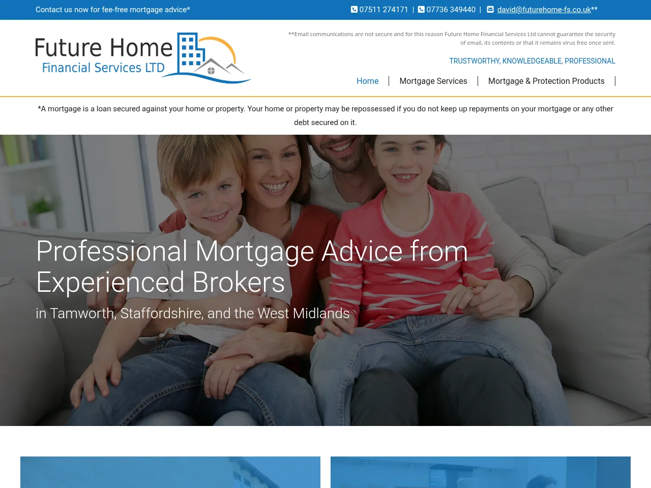 Future Home Financial Services website preview
