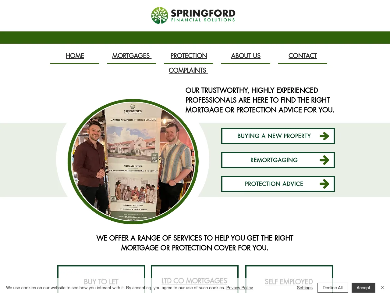 Springford Financial Solutions website preview