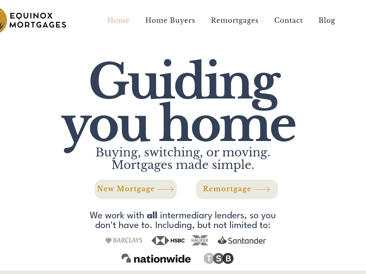 Equinox Mortgage Solutions website preview