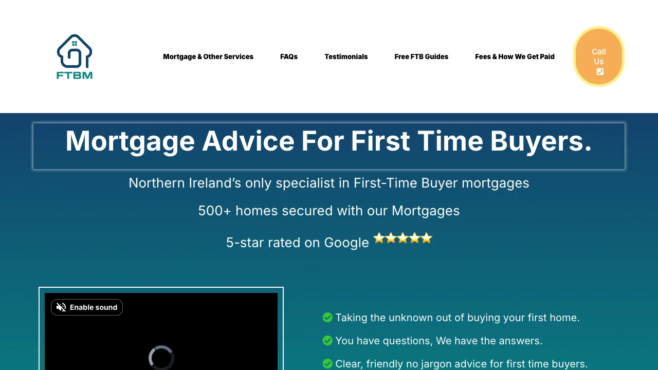 First Time Buyer Mortgages website preview