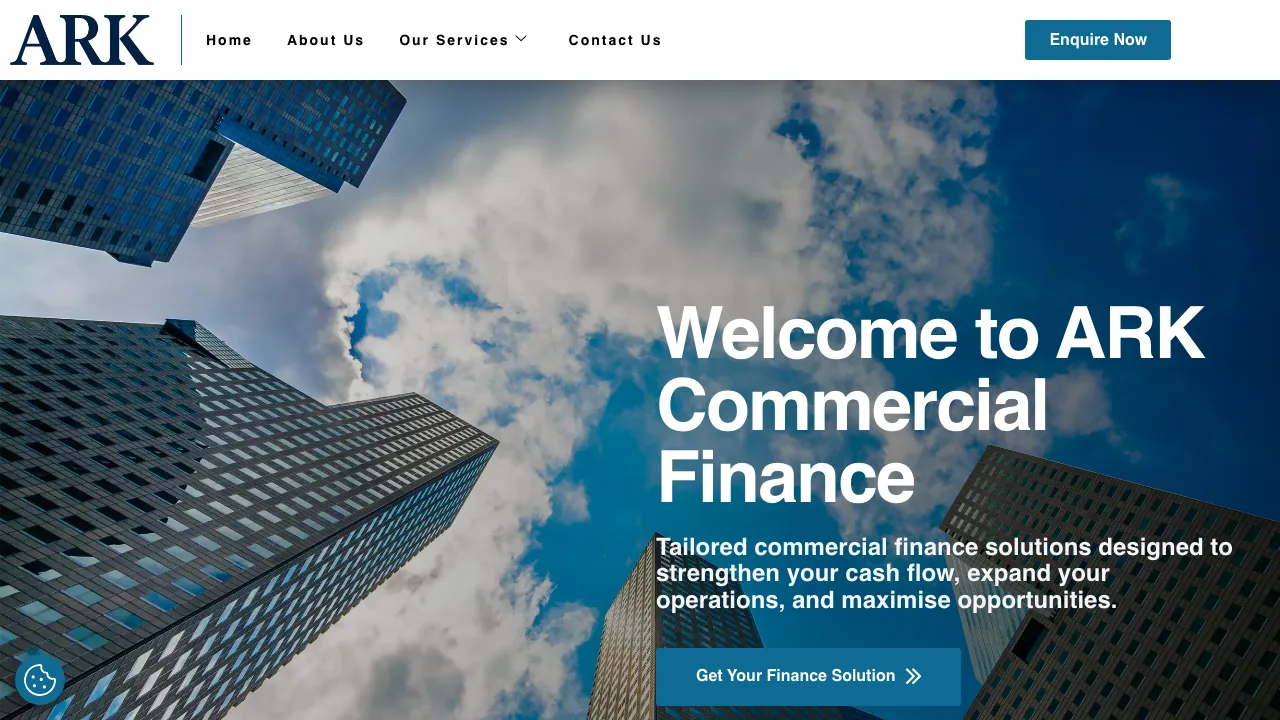 Ark Commercial Finance website preview