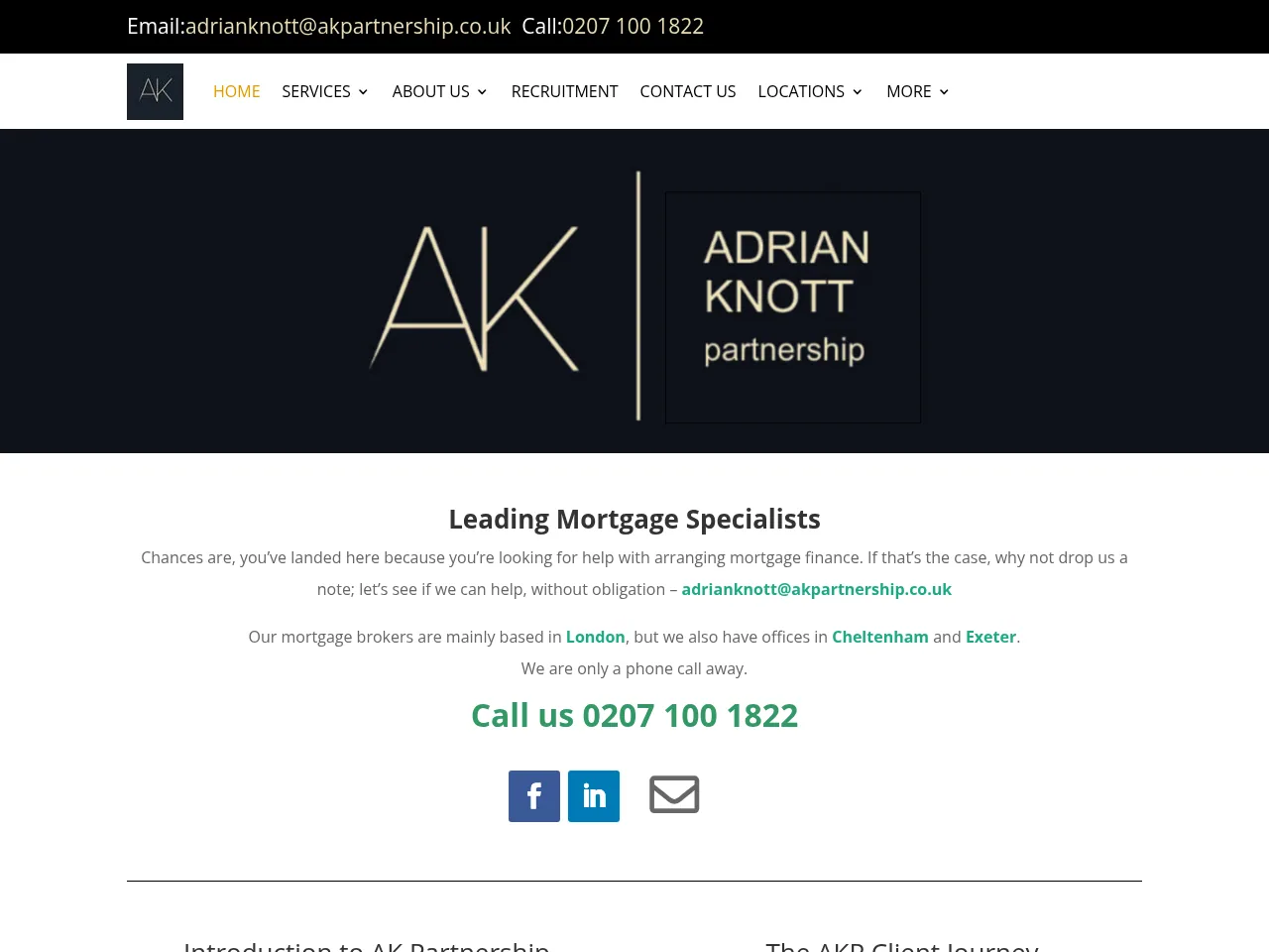 AK Partnership website preview