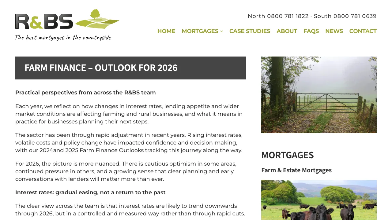 R&BS · Agricultural Mortgage Specialists website preview